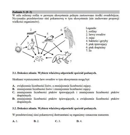 Egzamin gimnazjalny 2017 część przyrodnicza