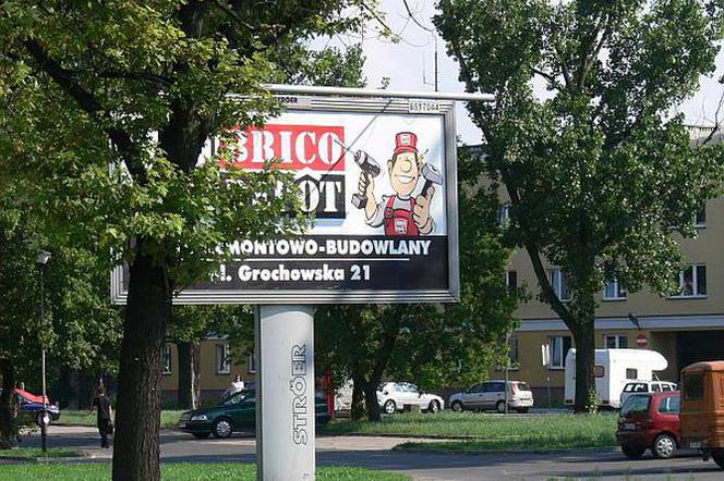 Billboard przy ul. Grochowskiej w Warszawie