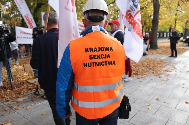 Protest hutników w Warszawie (23.10.2024)