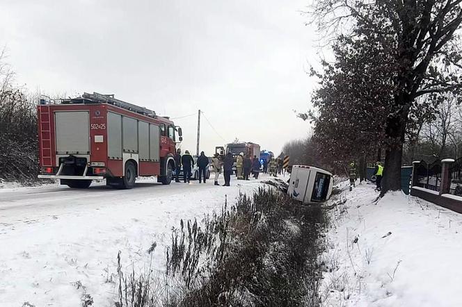Wypadek busa w Trześni