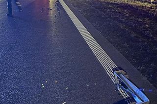 Niecodzienny wypadek na ekspresówce. Łódź blokowała drogę