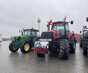 Protest rolników w Krzeszycach. Główne skrzyżowanie zablokowane