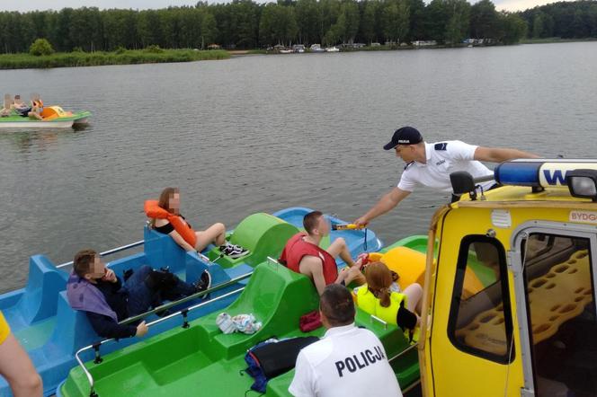 Zalew Koronowski: Pijani wodni rowerzyści wpadli w ręce policji