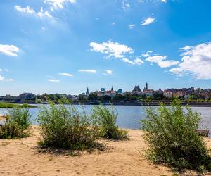 Plaża Rusałka (Plaża Praska) na wysokości ZOO