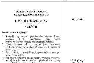 Matura 2014 język angielski ARKUSZE poziom rozszerzony cz. 2-1