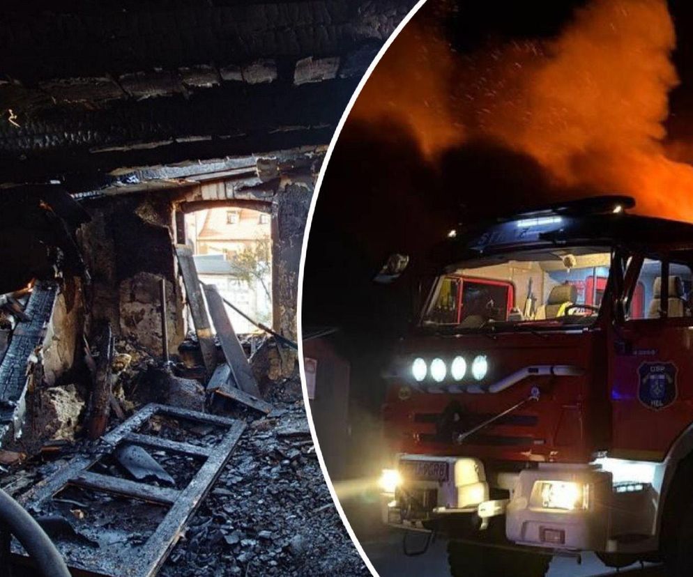 Remiza OSP Hel zniszczona w pożarze. Ruszyła zbiórka