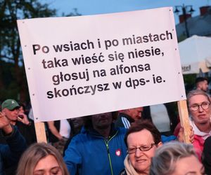 Karol Nawrocki na zorganizowanej przez telewizję Republika debacie przedwyborczej w Końskich