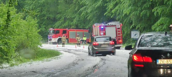 Intensywne opady gradu w Koszalinie