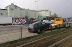 Zderzenie radiowozu z BMW w Krakowie