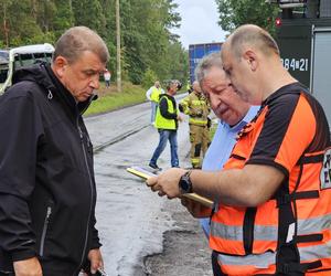 Wypadek w pobliżu Konotopu  - autobus z tirem 