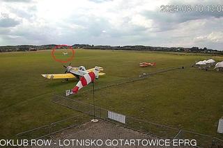 Groźna sytuacja na lotnisku w Gotartowicach. Pilot zahaczył o płytę lotniska