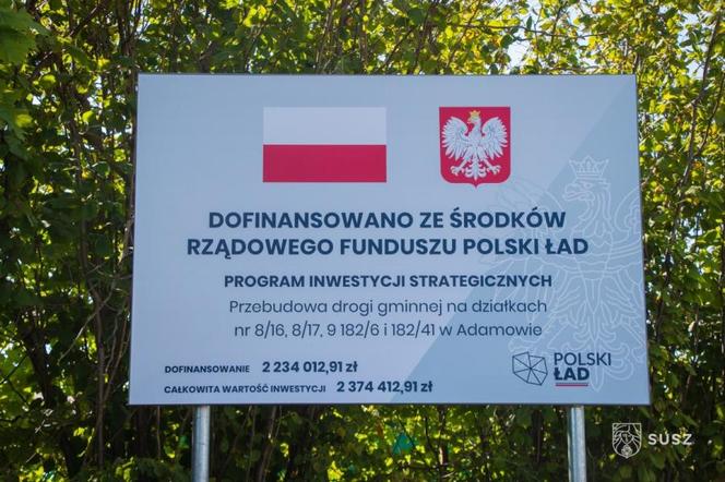 Odebranie drogi w Adamowie. 900 metrów za 2 miliony złotych