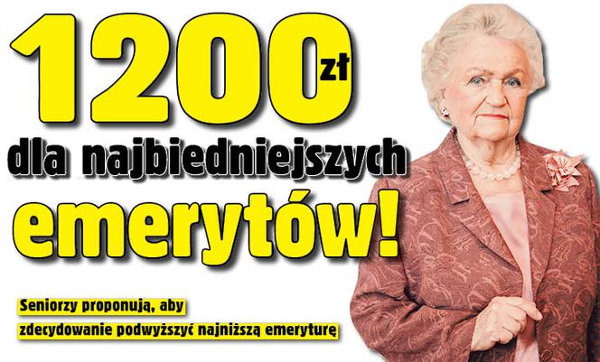 1200 zł dla najbiedniejszych emerytów!