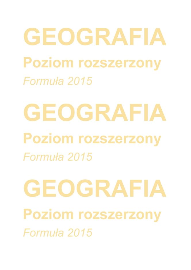 Matura 2025 geografia - arkusz CKE 15.05.2025 - Formuła 2015	