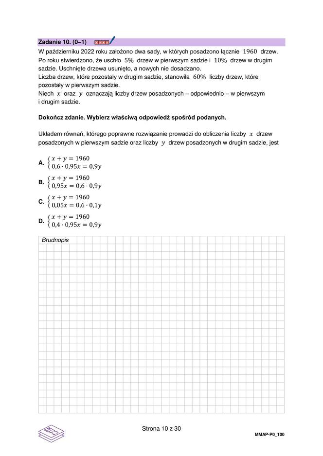 Matura 2024 - ARKUSZ CKE z matematyki (pp, nowa formuła)