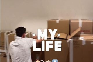 Marina Łuczenko-Szczęsna tonie w kartonach