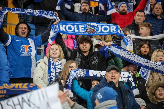 Kibice na meczu Lech Poznań - Ruch Chorzów