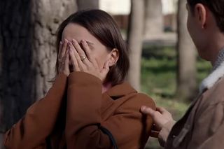 Pierwsza miłość odc. 4020. Krystian (Patryk Pniewski), Melka (Ewa Jakubowicz)