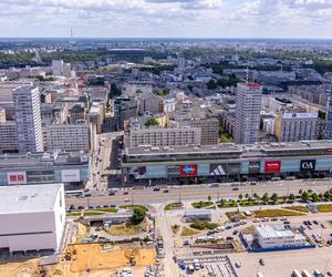 Przyszły plac Centralny i tunel pod ul. Złotą w 2024 r.