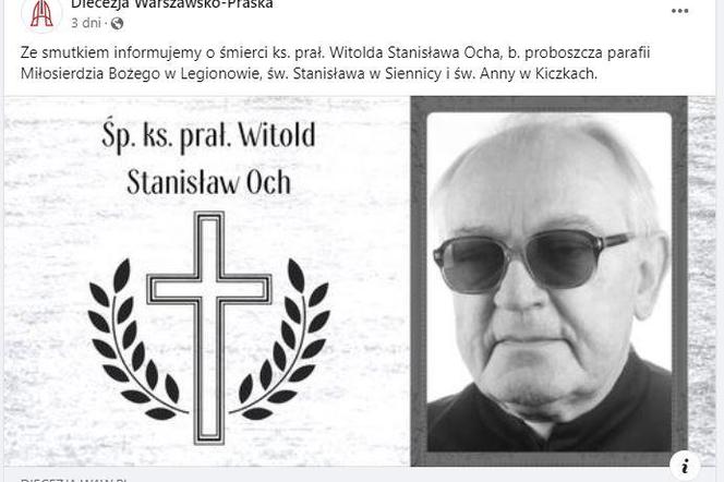 Nie żyje ksiądz Witold Stanisław Och