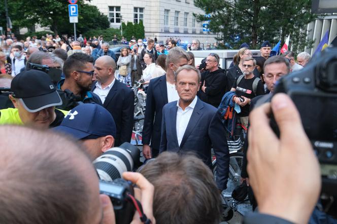 Protest w obronie TVN w Warszawie