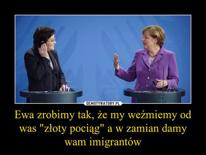 Złoty pociąg Kopacz Merkel