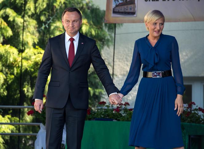 Prezydent Andrzej Duda z żoną Agatą