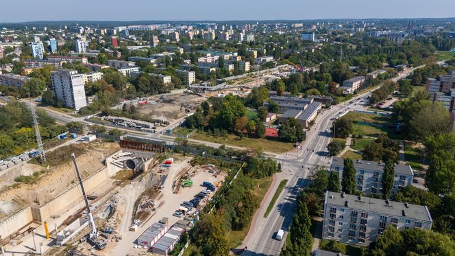 To miejsce, gdzie tunel drąży tarcza Faustyna. 