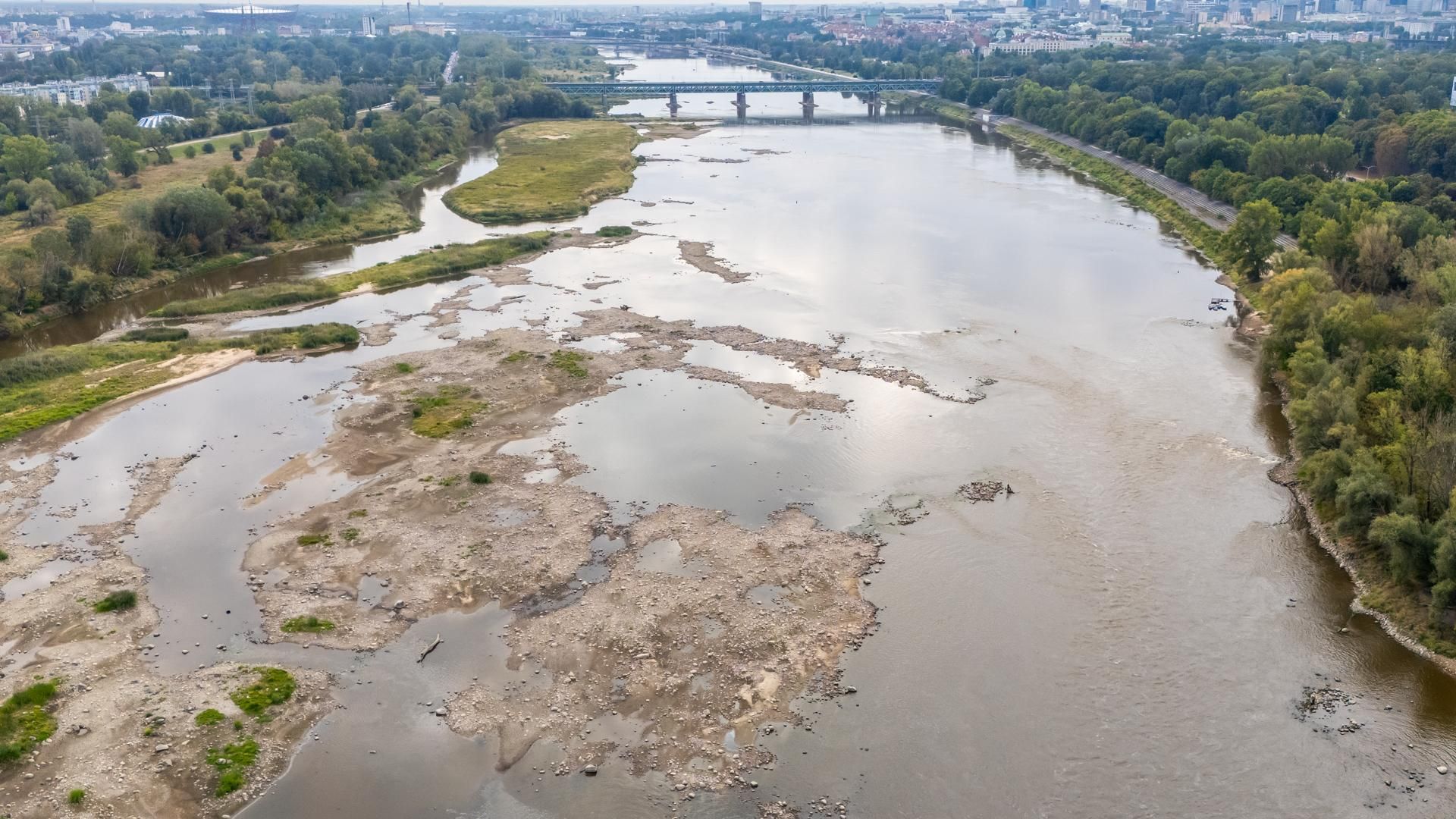 Wisła w Warszawie 27 sierpnia 2025 rano