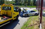 Rozbite Porsche 911 porzucone w Warszawie