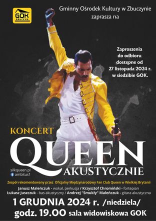 Największe hity Queen w Gminnym Ośrodku Kultury w Zbuczynie