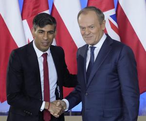 Premier RP Donald Tusk oraz premier Wielkiej Brytanii Rishi Sunak