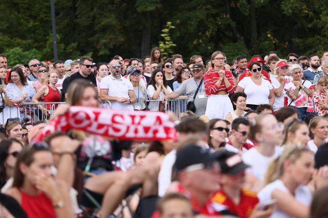 Polska - Francja, finał siatkówki, mecz o złoto. Strefa kibica w Warszawie [ZDJĘCIA]