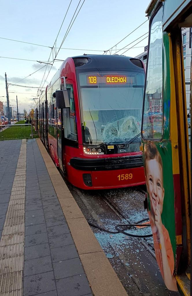 Dwa tramwaje zderzyły się w centrum Łodzi