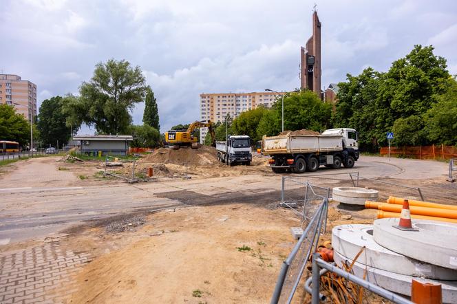 Budowa tramwaju na Stegny w Warszawie