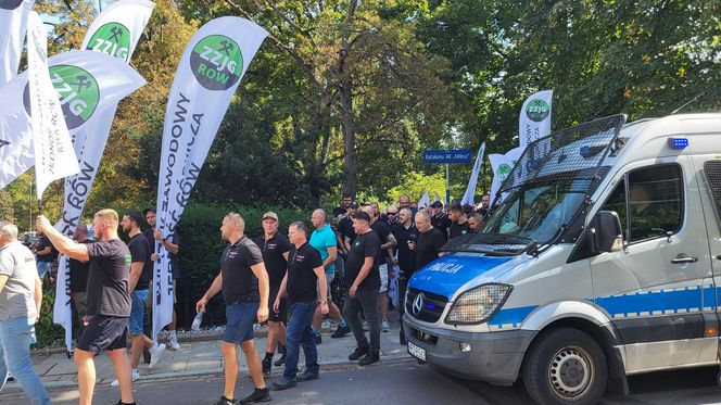 Pikieta górników i hutników w Warszawie (28.08.2025)