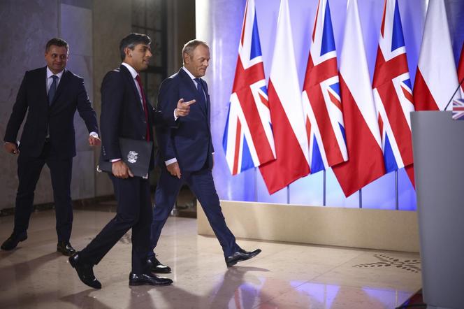 Premier RP Donald Tusk oraz premier Wielkiej Brytanii Rishi Sunak