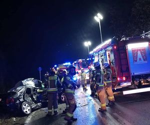 Wypadek na trasie Siedlce - Łuków, kierowca ranny