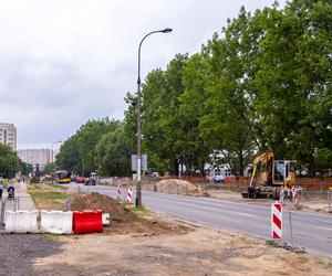 Budowa tramwaju na Stegny w Warszawie