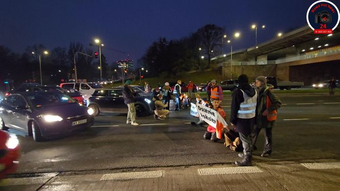 Aktywiści Ostatniego Pokolenia zablokowali Wisłostradę. Kierowcy nie wytrzymali