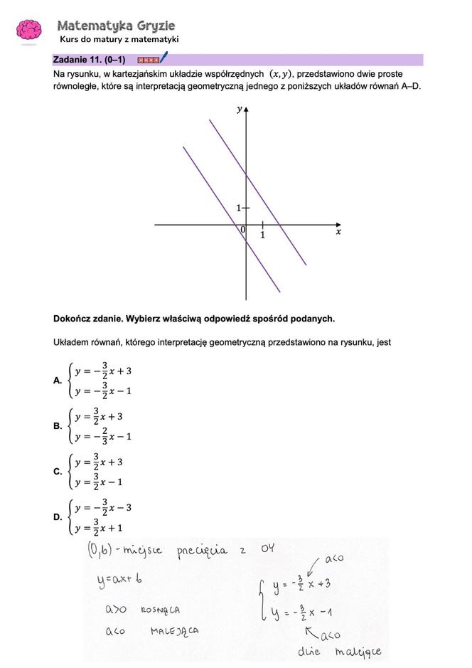 Matura z matematyki 2024 - ODPOWIEDŹ - ZADANIE 11