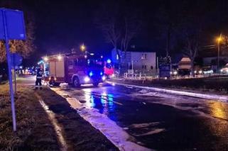 Wypadek w Kopciowicach. Bus stanął w płomieniach! W środku byli pasażerowie