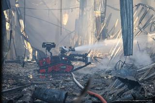 Strażacy pokazali zdjęcia ze środka. Tak wygląda spalona hala na Marywilskiej 44 