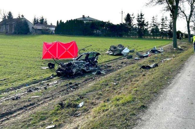Tragiczny wypadek na DK 17. BMW roztrzaskało się na drzewie. 33-letni kierowca zginął na miejscu