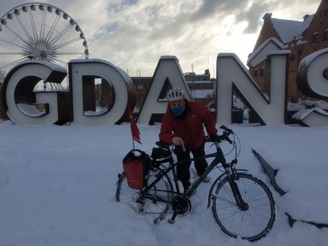 Międzynarodowy Dzień Zimowego Dojazdu do Pracy na Rowerze w Gdańsku 12.02.2021