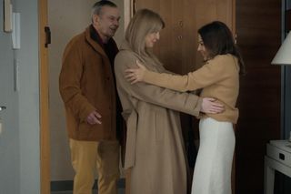 Barwy szczęścia odc. 3195. Agnieszka (Katarzyna Tlałka), Kasia (Katarzyna Glinka), Czesław (Marian Jaskulski)