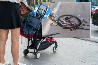 Pijany rowerzysta staranował wózek z dzieckiem! 2-letni chłopiec wypadł na drogę