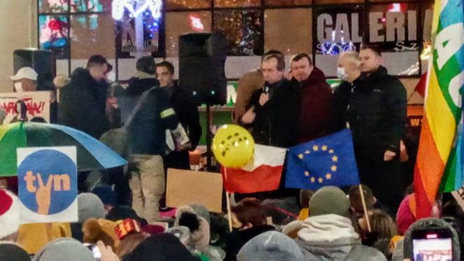 Protest "Wolne media" w Szczecinie