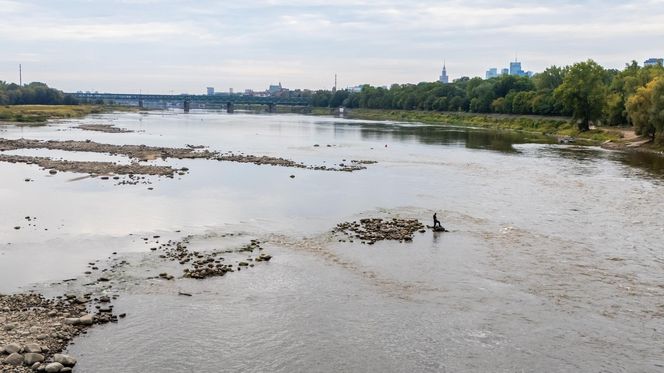 Wisła w Warszawie 27 sierpnia 2025 rano