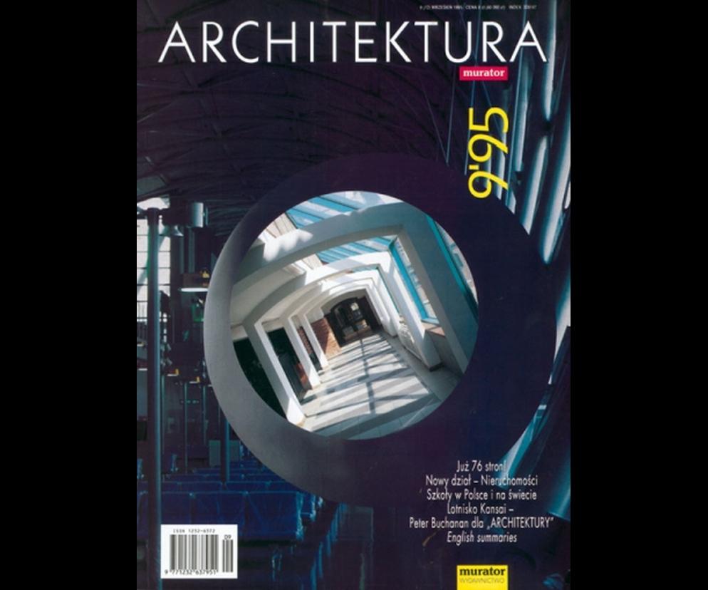 Okładka Miesięcznik Architektura 09/1995
